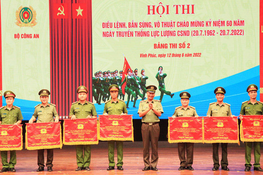 Công an thành phố Hà Nội đoạt giải Ba toàn đoàn hội thi điều lệnh, bắn súng, võ thuật