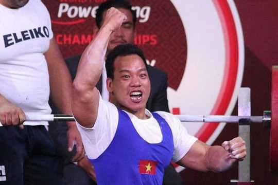 Lê Văn Công giành Huy chương bạc Giải vô địch cử tạ người khuyết tật châu Á mở rộng