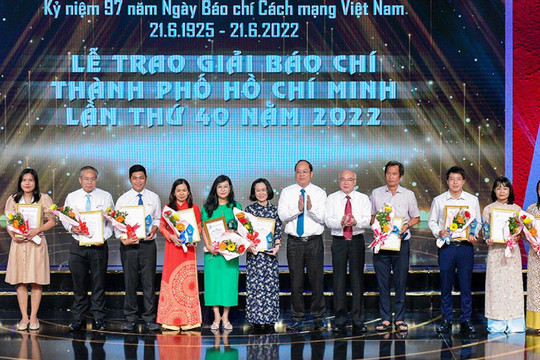 65 tác phẩm đoạt Giải Báo chí thành phố Hồ Chí Minh lần thứ 40 năm 2022