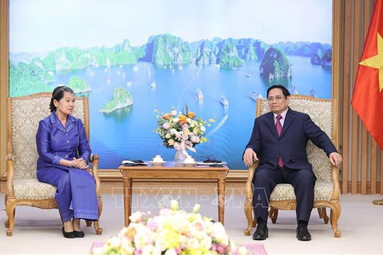 Thủ tướng Phạm Minh Chính tiếp Phó Thủ tướng Campuchia Men Sam An
