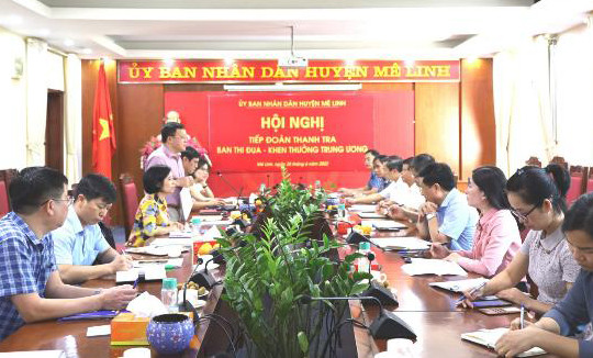 Kiểm tra việc thực hiện các quy định của pháp luật về thi đua - khen thưởng tại huyện Mê Linh