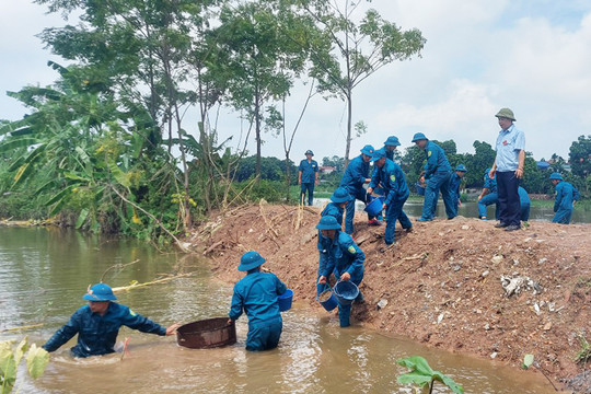 Huyện Ứng Hòa diễn tập phòng, chống thiên tai, tìm kiếm cứu nạn