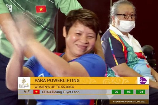 Điền kinh, cử tạ Việt Nam giành thêm 6 Huy chương vàng tại ASEAN Para Games 2022