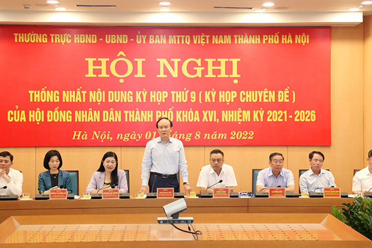 Kỳ họp thứ chín, HĐND thành phố Hà Nội sẽ xem xét, quyết định 8 nội dung theo thẩm quyền