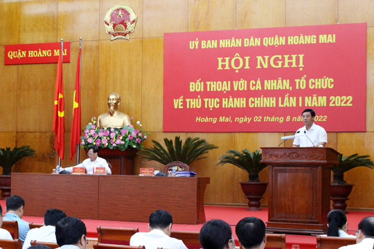 Quận Hoàng Mai đối thoại về thủ tục hành chính