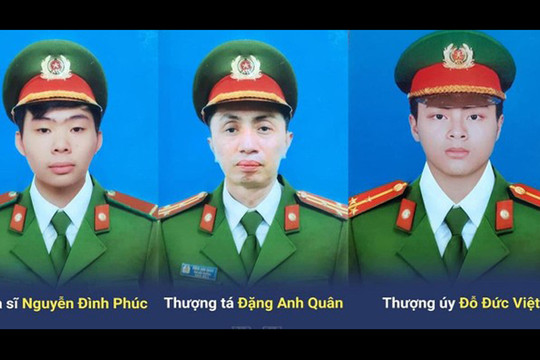 Thông báo về việc tổ chức tang lễ 3 liệt sĩ Công an thành phố Hà Nội