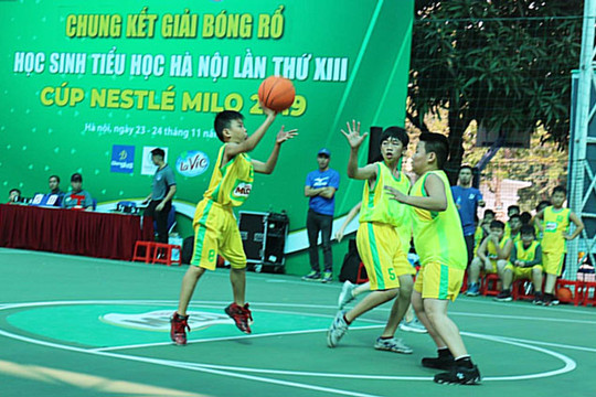 95 đội tham dự Giải Bóng rổ học sinh tiểu học Hà Nội 2022