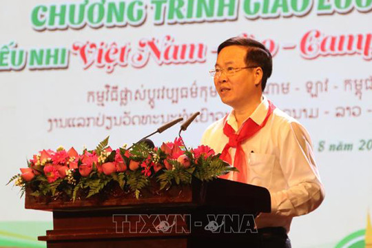Thắt chặt tình đoàn kết, hữu nghị giữa thiếu nhi 3 nước Việt Nam - Lào - Campuchia