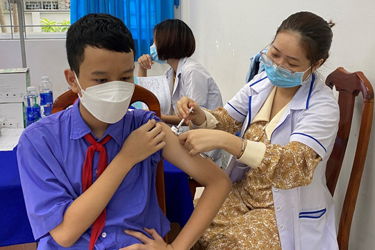 Thành phố Hồ Chí Minh: Hơn 50% số trẻ từ 5 đến dưới 12 tuổi được tiêm vắc xin phòng Covid-19