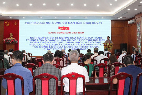 Ủy ban Mặt trận Tổ quốc Việt Nam thành phố quán triệt Nghị quyết Trung ương 5, khóa XIII