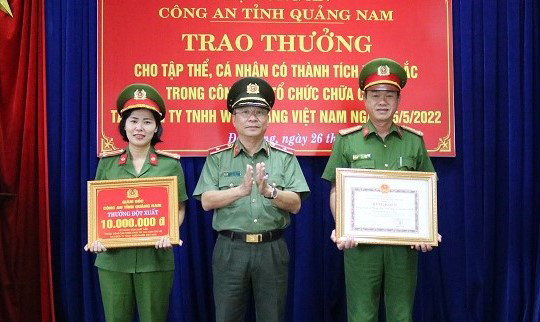 UBND tỉnh Quảng Nam thưởng nóng Công an Đà Nẵng
