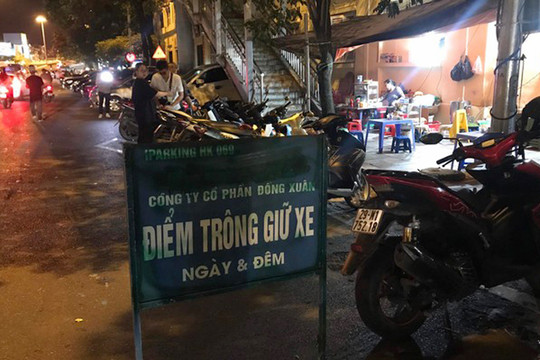 Xử phạt nhiều bãi giữ xe trái phép tại quận Hoàn Kiếm