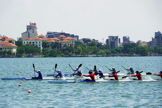 Hà Nội giành 7 Huy chương vàng tại Giải đua thuyền rowing và canoeing vô địch trẻ quốc gia