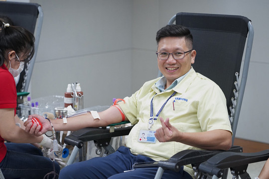 Samsung Việt Nam đặt mục tiêu hiến tặng 10.000 đơn vị máu năm 2022