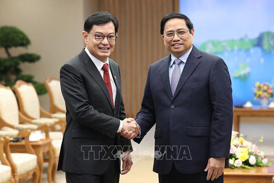 Thủ tướng Phạm Minh Chính tiếp Phó Thủ tướng Singapore Heng Swee Keat