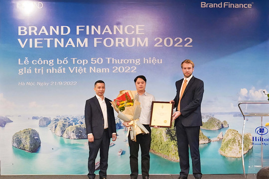 Lần thứ 4 liên tiếp, VNPT đứng thứ 2 Top 50 thương hiệu giá trị nhất Việt Nam