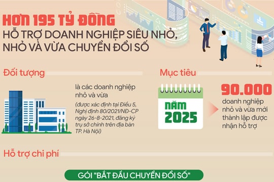 Hơn 195 tỷ đồng hỗ trợ doanh nghiệp siêu nhỏ, nhỏ và vừa chuyển đổi số