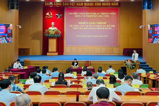 Quận Thanh Xuân bàn giải pháp nâng cao công tác quản lý trật tự đô thị