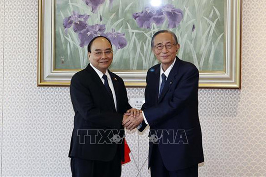 Chủ tịch nước Nguyễn Xuân Phúc hội kiến Chủ tịch Hạ viện Nhật Bản Hosoda Hiroyuki
