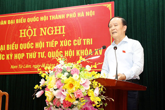 Chủ tịch HĐND thành phố Nguyễn Ngọc Tuấn tiếp xúc cử tri tại quận Nam Từ Liêm
