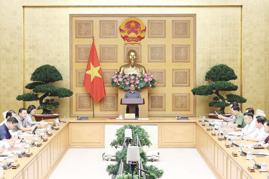 Thủ tướng Phạm Minh Chính chủ trì họp chỉ đạo công tác phòng, chống, khắc phục hậu quả bão, lũ