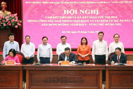 Hà Nội, Bắc Ninh và Hưng Yên ký kết giao ước thi đua thực hiện Dự án đường Vành đai 4 - Vùng Thủ đô