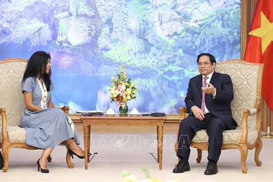 Thủ tướng Phạm Minh Chính tiếp Đoàn đại diện Quỹ Tiền tệ quốc tế làm việc tại Việt Nam