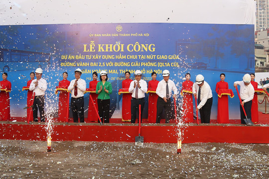Hà Nội khởi công xây dựng hầm chui Vành đai 2,5 với đường Giải Phóng