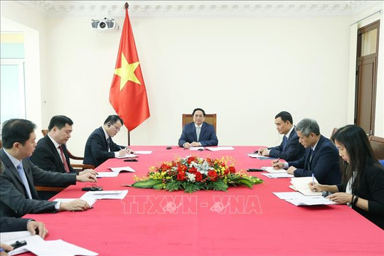 Thủ tướng Chính phủ Phạm Minh Chính điện đàm với Thủ tướng Australia