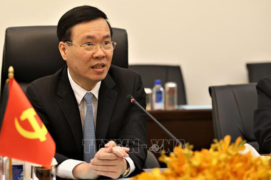 Thường trực Ban Bí thư Võ Văn Thưởng gặp Đại tướng Hun Manet, Ủy viên Ban Thường vụ Đảng Nhân dân Campuchia