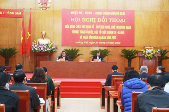 Lãnh đạo quận Hoàng Mai đối thoại với nhân dân