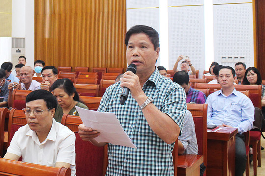 Quận Hoàng Mai tiếp xúc cử tri chuyên đề về bảo đảm vệ sinh môi trường