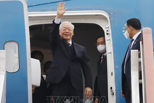 Tổng Bí thư Nguyễn Phú Trọng đến thủ đô Bắc Kinh, bắt đầu thăm chính thức Cộng hòa nhân dân Trung Hoa