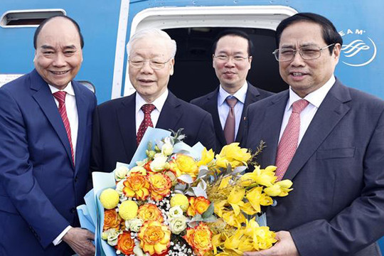 Tổng Bí thư Nguyễn Phú Trọng lên đường thăm chính thức nước Cộng hòa nhân dân Trung Hoa