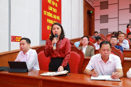 Có 16 kiến nghị tại hội nghị đối thoại giữa Huyện ủy với ngành Giáo dục và Đào tạo huyện Mê Linh
