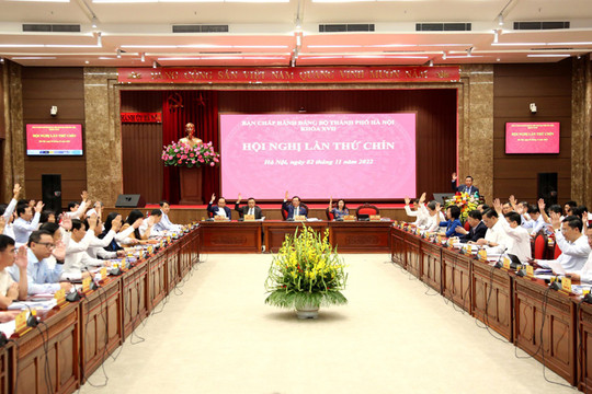 Ban hành Nghị quyết Hội nghị lần thứ chín, Ban Chấp hành Đảng bộ thành phố Hà Nội khóa XVII