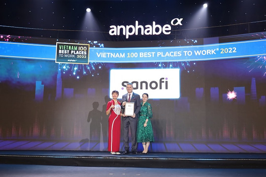 Sanofi thăng hạng, giữ vị trí cao trong Top 100 nơi làm việc tốt nhất Việt Nam 2022