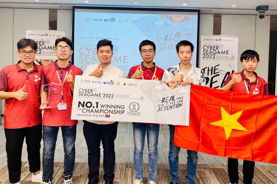 Đội thi của Việt Nam vô địch cuộc thi Cyber SEA Game 2022 sau 7 năm