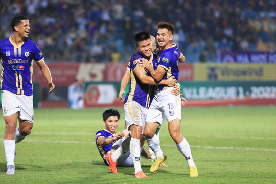 Hà Nội FC lên ngôi vô địch V-League 2022 sớm một vòng đấu