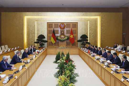 Thủ tướng Chính phủ Phạm Minh Chính hội đàm với Thủ tướng Đức Olaf Scholz