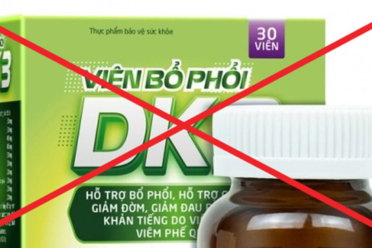 Vi phạm quảng cáo thực phẩm bảo vệ sức khỏe viên bổ phổi DK3 trên Facebook