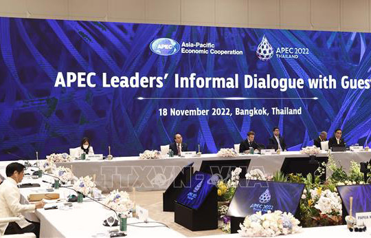 Tuần lễ Cấp cao APEC 2022: Chủ tịch nước Nguyễn Xuân Phúc dự đối thoại giữa các nhà lãnh đạo APEC với các khách mời