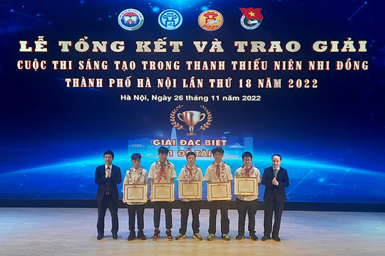 Trao Giải Cuộc thi sáng tạo của thanh thiếu niên, nhi đồng thành phố Hà Nội