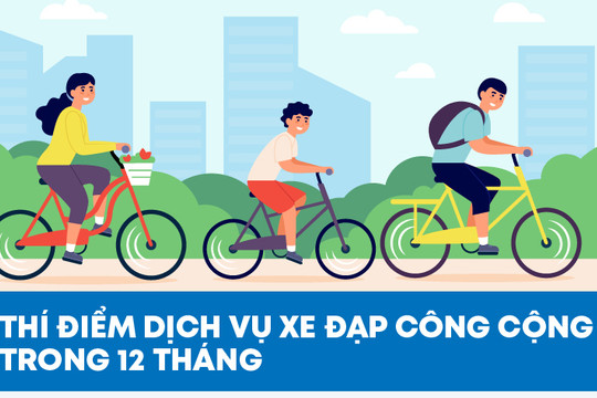 Hà Nội thí điểm dịch vụ xe đạp công cộng trong 12 tháng