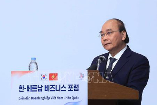 Chủ tịch nước Nguyễn Xuân Phúc dự Diễn đàn doanh nghiệp Việt Nam - Hàn Quốc