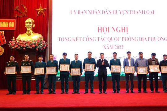 Huyện Thanh Oai tổng kết công tác quốc phòng địa phương