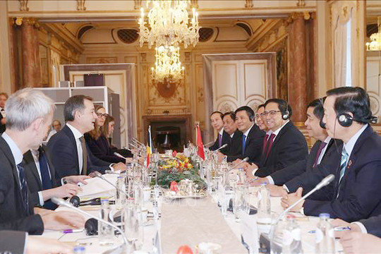 Thủ tướng Phạm Minh Chính hội đàm với Thủ tướng Bỉ Alexander De Croo