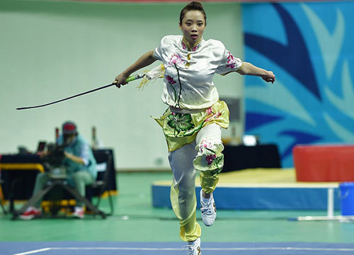 Hà Nội giành 4 Huy chương vàng trong ngày thi đấu đầu tiên môn wushu