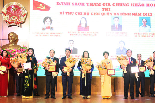Quận Ba Đình tổ chức chung khảo hội thi ''Bí thư chi bộ giỏi'' năm 2022