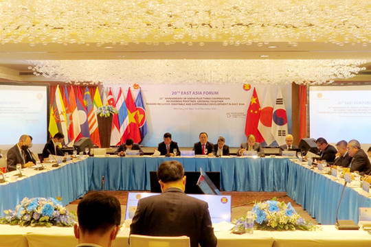 "Kỷ niệm 25 năm hợp tác ASEAN+3: Cùng phục hồi, cùng lớn mạnh hướng tới phát triển bao trùm, đồng đều và bền vững tại Đông Á"